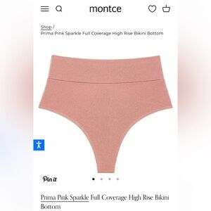 Montce Prima Pink Full Coverage Bikini Bottom